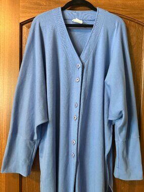 Vintage Blue Weekenders Made In Canada Oversized Cardigan